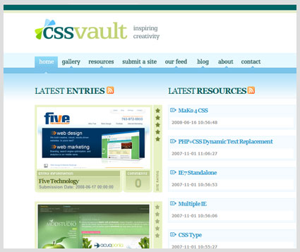 Five web design on CSS Vault