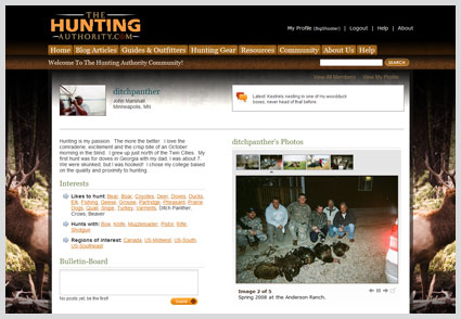 web-design-hunting-authority-social-profile