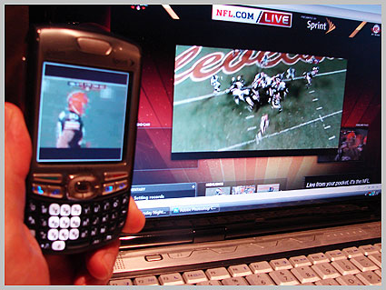 Internet video mobiel video NFL