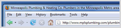 page title example for plumbers