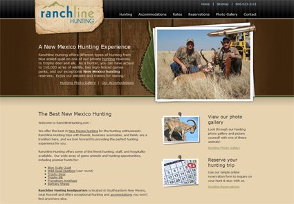 web design for hunting website