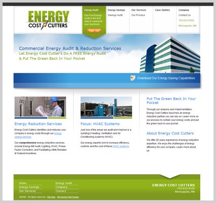 Energy Cost Cutters web design