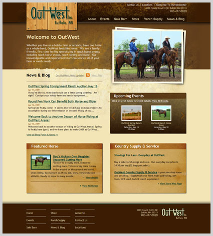 website redesign outwest western