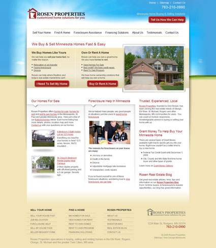 rosenproperties-mn-web-design