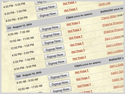 online schedule