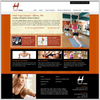 web design yoga studio