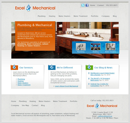 web design plumber website