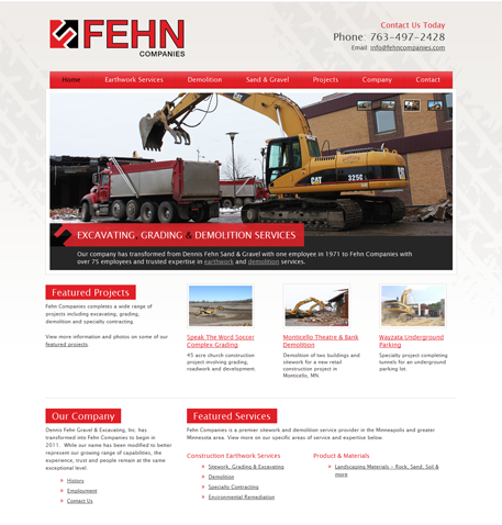 Fehn Companies Web Design Project